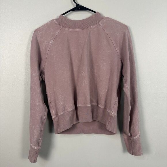 Tops - Lululemon Ready To Roll Crewneck Sweatshirt Pink Mauve 4 Small Pullover Cropped